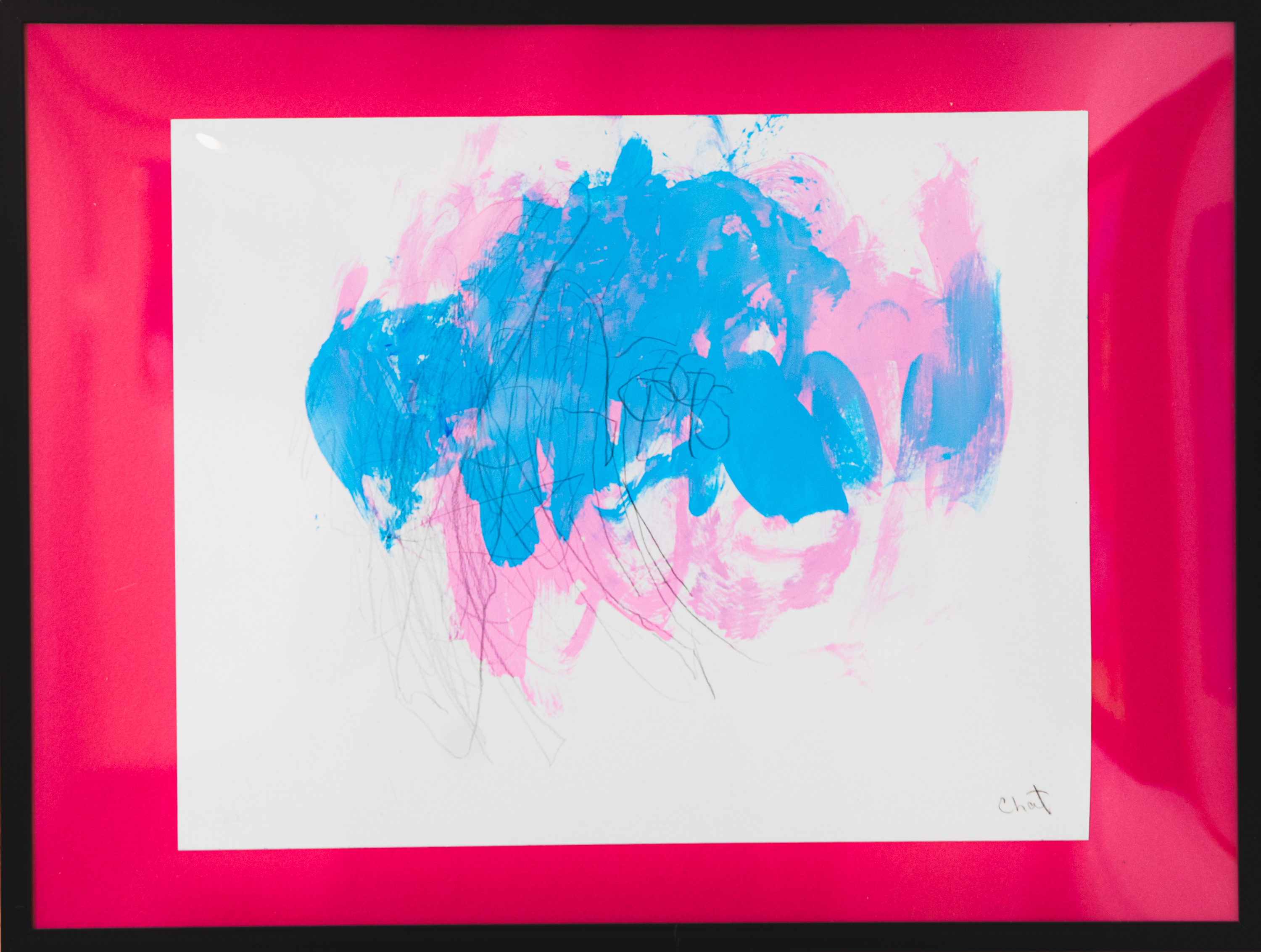 Minou rose et son chien