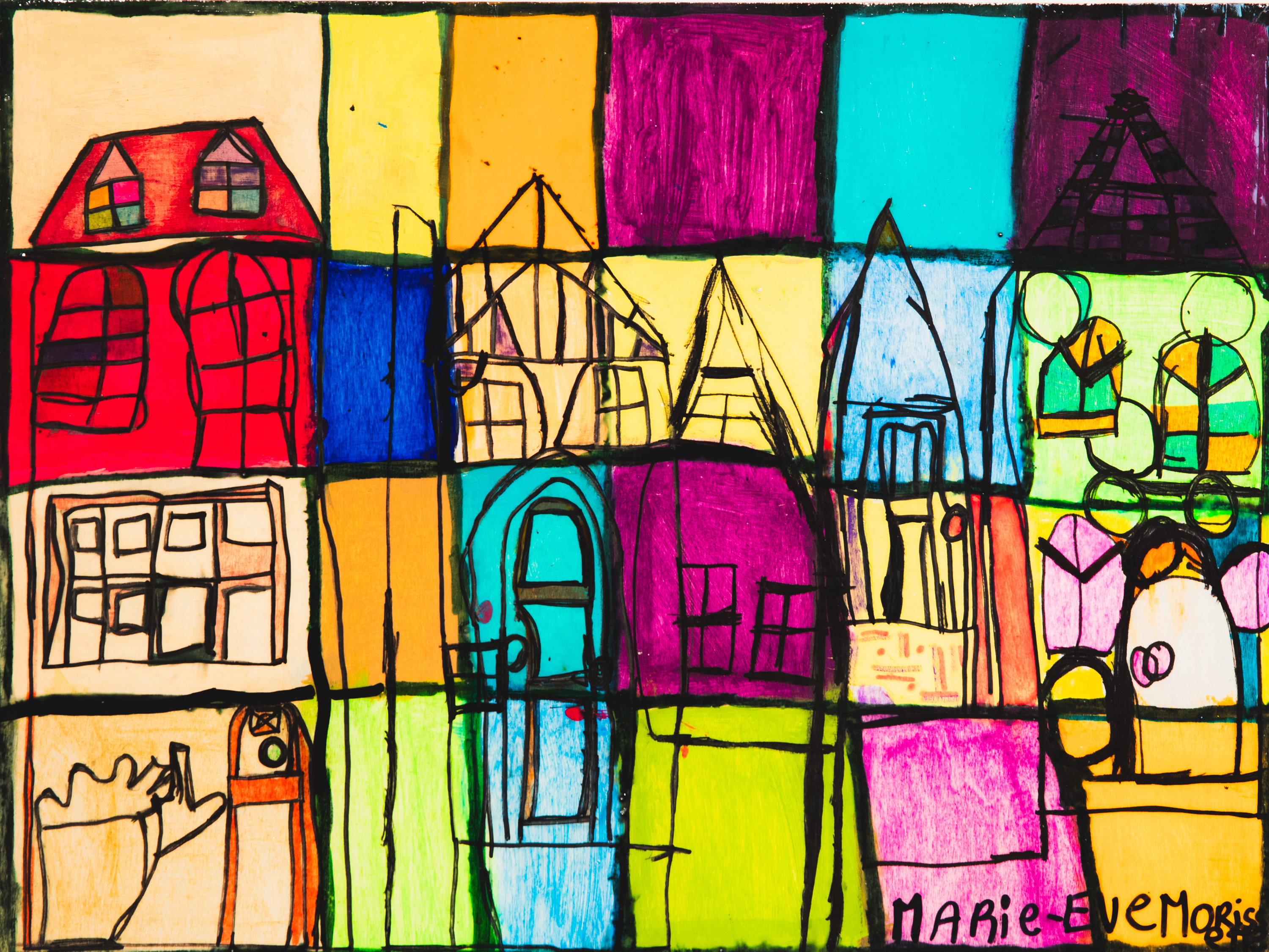 Maisons une à côté de l'autre...